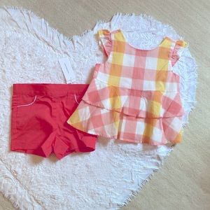 Janie and Jack Girls Shorts & Top Set 2T
